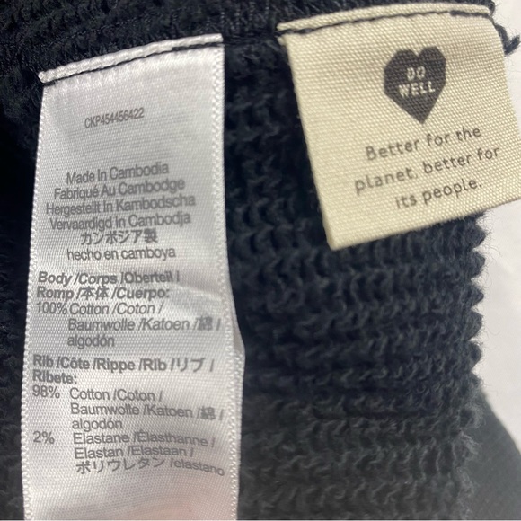 NWT Madewell Womens Plus MWL Airyterry Hoodie Sweatshirt Black Size 1X - Picture 7 of 9